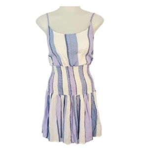 Ocean Drive multicolor striped sleeveless smocked waist dress